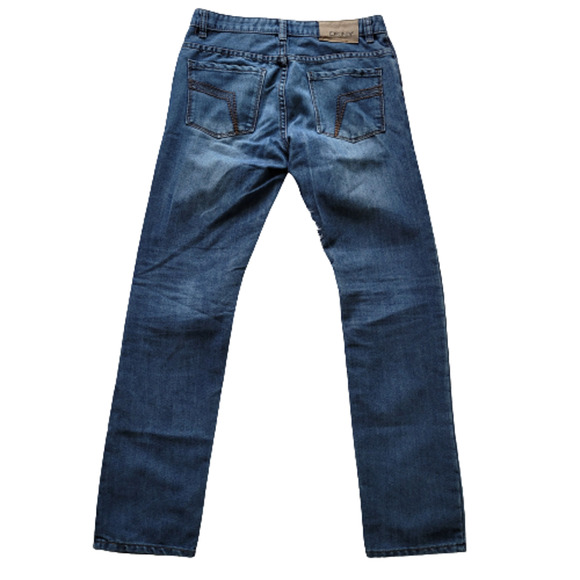 DKNY Boys Youth Medium Wash Blue Straight Leg Denim Jeans Size 18 - Picture 2 of 7